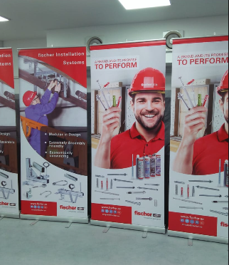 Elevating Brands: The Art and Impact of Linox  Roll-Up Banners in Dubai
